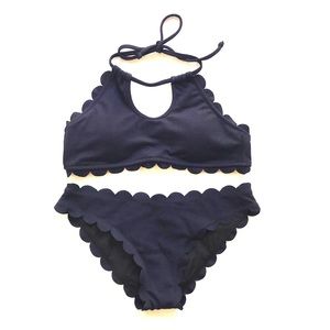 Cupshe Navy Blue Halter Bikini